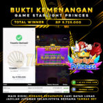 BUKTI JACKPOT SLOT STARLIGHT PRINCES DI TAMBAKBET